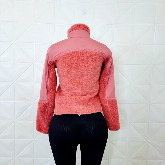 Lululemon Women's Coral Long Sleeve Textured Fleece Full Zip Jacket Size 2 - Picture 5 of 11